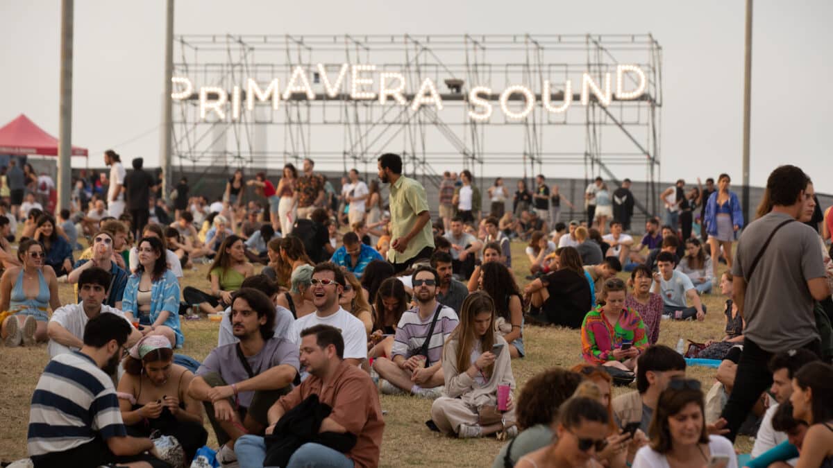 Un grupo de personas durante la segunda jornada del Festival Primavera Sound Barcelona