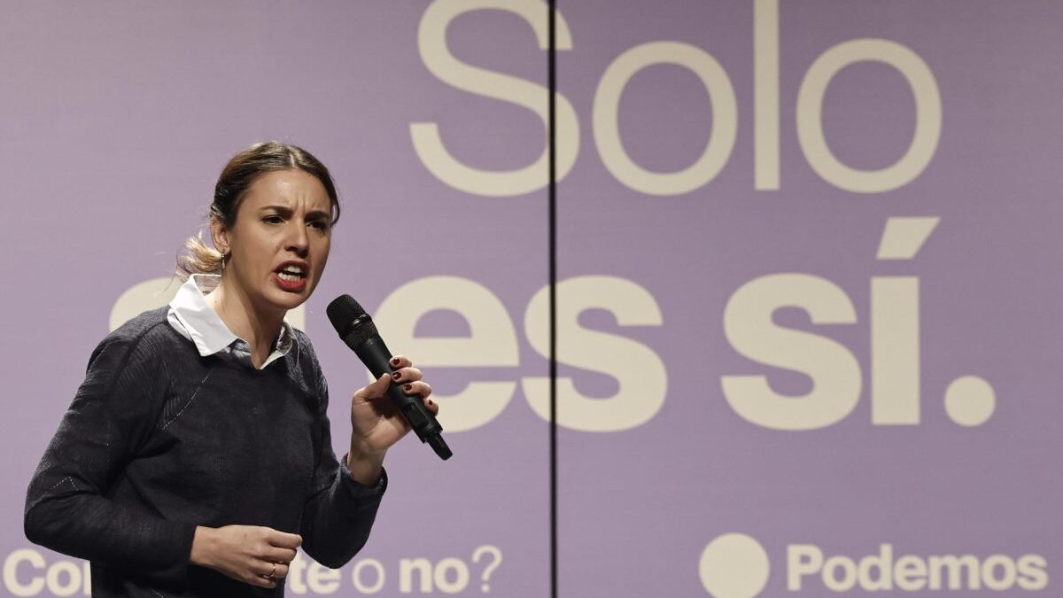 Irene Montero, en un acto de 'Sólo sí es sí'.