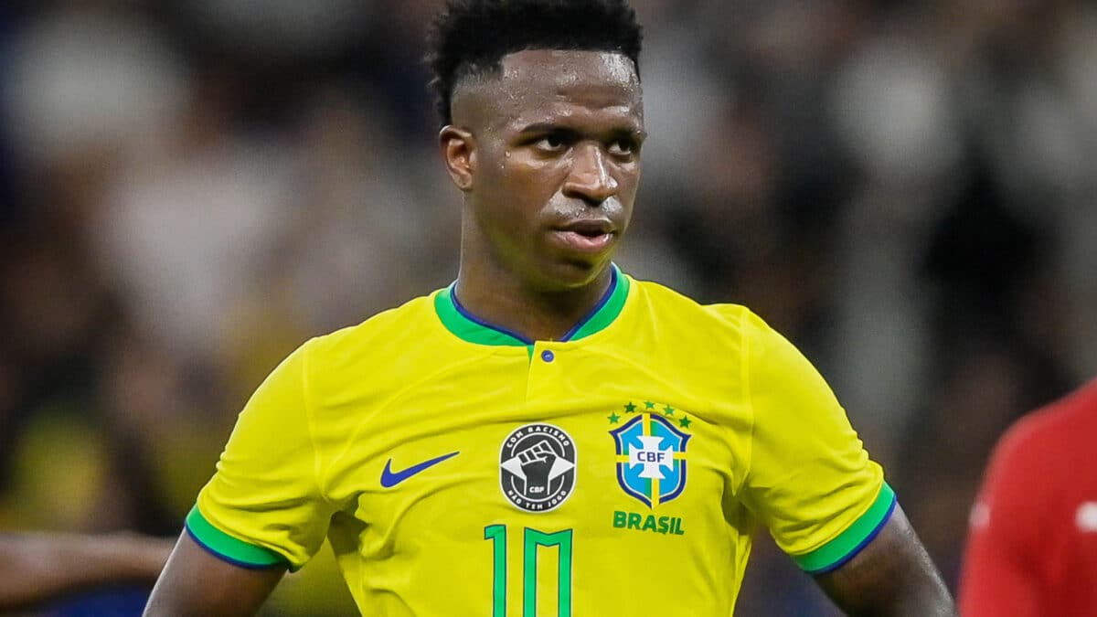 Vinicius Junior (Brasil) durante el partido de fútbol amistoso internacional entre Brasil y Guinea