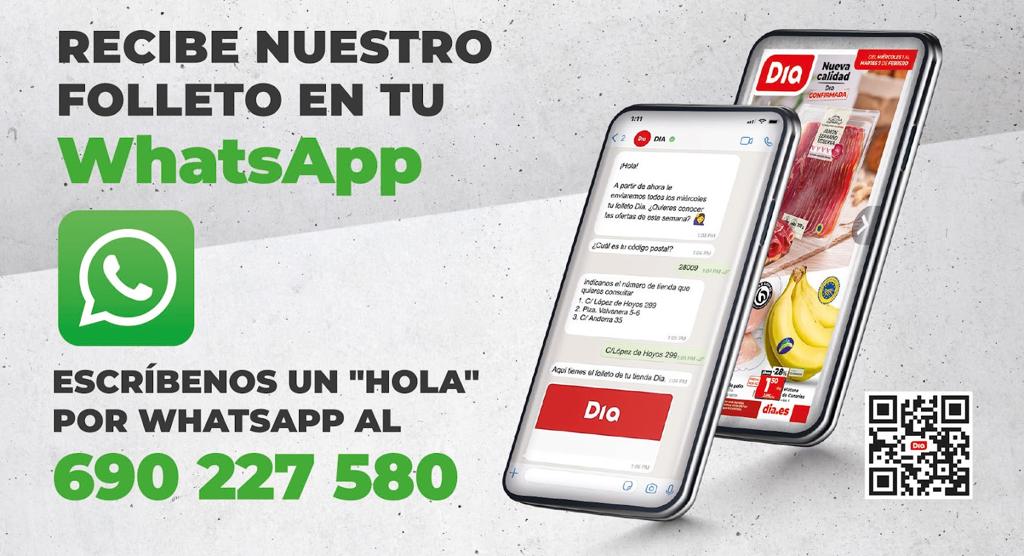 Dia apuesta por la digitalización y lanza su folleto por WhatsApp