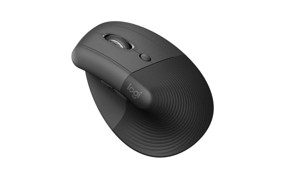 Ratón ergonómico de Logitech de color negro