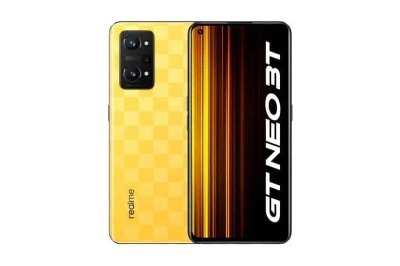 móvil Realme GT Neo 3T de colore amarilo