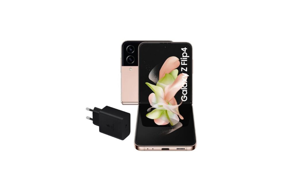 Samsung Galaxy Z Flip4 de color rosa