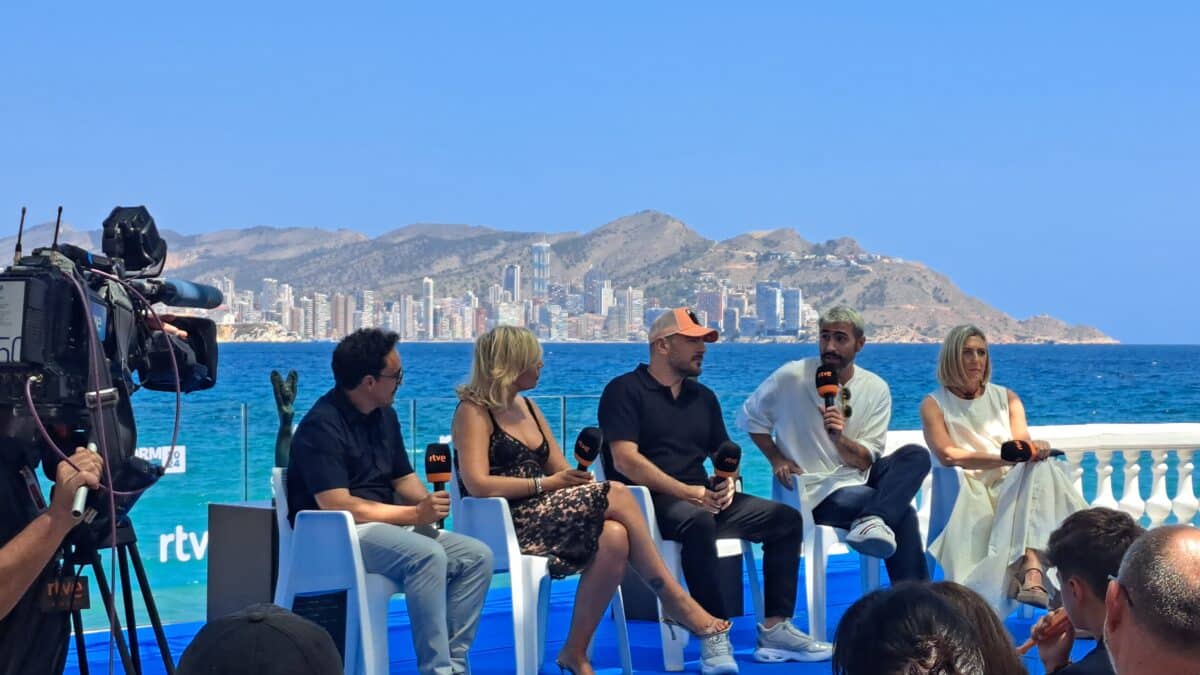 La dirección del Benidorm Fest 2024 presenta el certamen en el Mirador de la Müsica de Benidorm