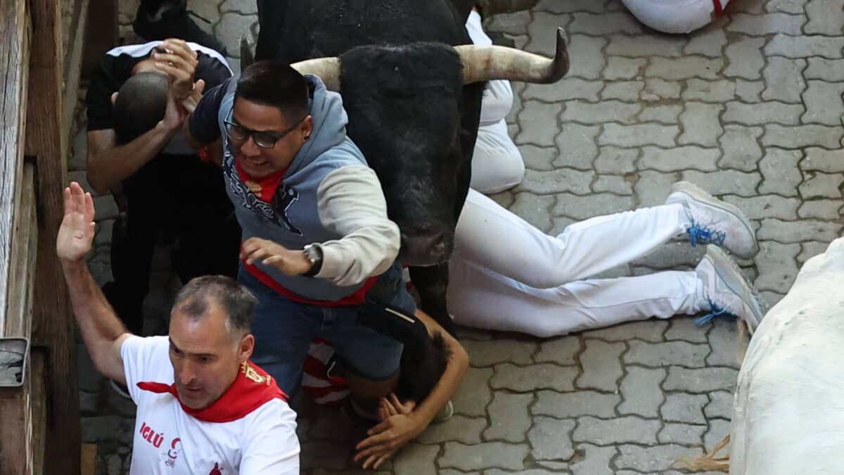 Encierro de Miura en San Fermín.