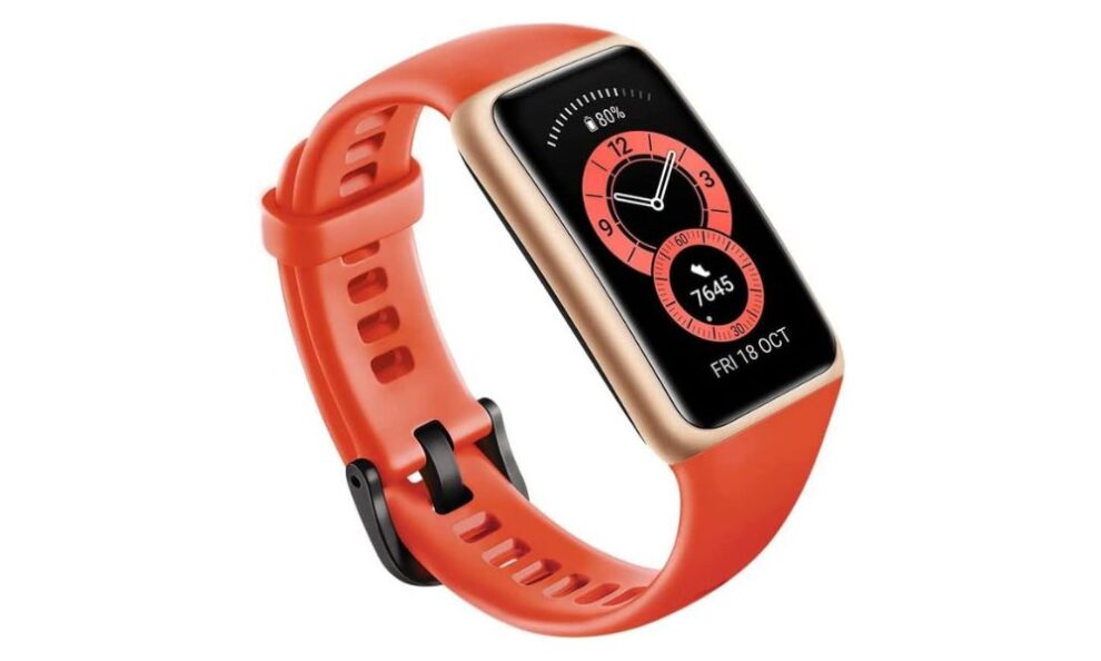 Pulsera de actividad Huawei band 6 de color rojo