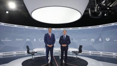 El cara a cara entre Sánchez y Feijóo alcanza casi los 6 millones de espectadores pero es el menos visto de los siete celebrados