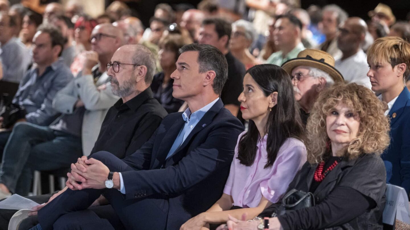 MADRID, 14/07/2023.- El presidente del Gobierno, Pedro Sánchez asiete a un acto en apoyo de la cultura este viernes en el Círculo de Bellas Artes de Madrid. EFE/ Fernando Villar