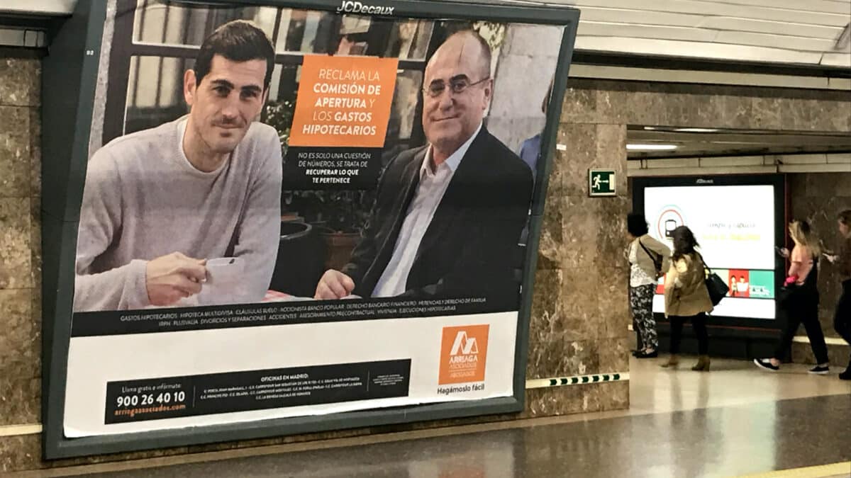 Anuncio de Arriaga Asociados en el metro de Madrid.
