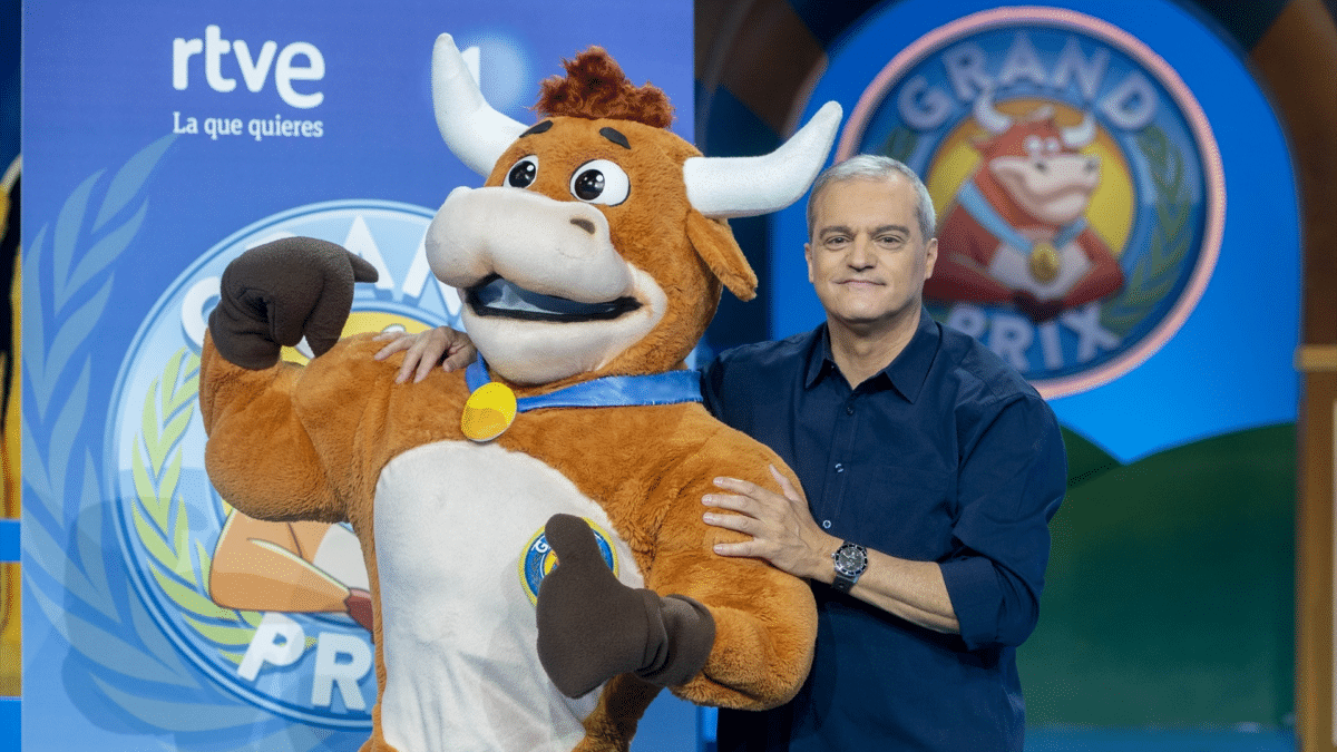 El presentador Ramón García durante la presentación de la nueva edición de ‘El Grand Prix del Verano’, tras dar a conocer cómo participar en el concurso