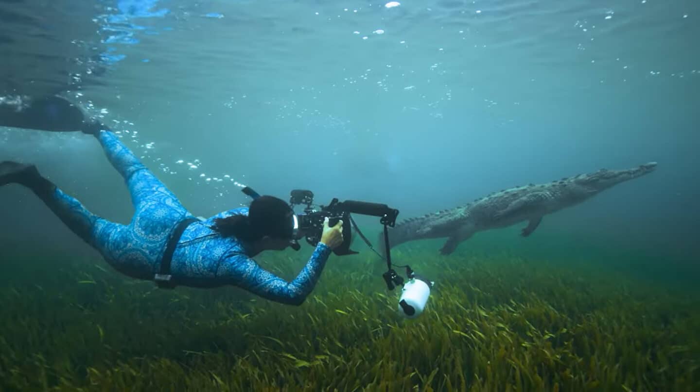 Cristina Mittermeir en una de sus expediciones fotográficas.