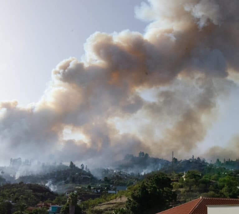 La Palma vuelve a arder: el fuego quema 140 hectáreas, 11 casas y obliga a desalojar Tijarafe