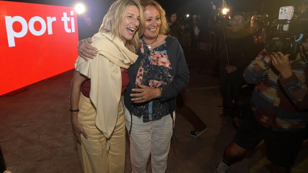 Yolanda Díaz abre la campaña electoral en La Coruña.