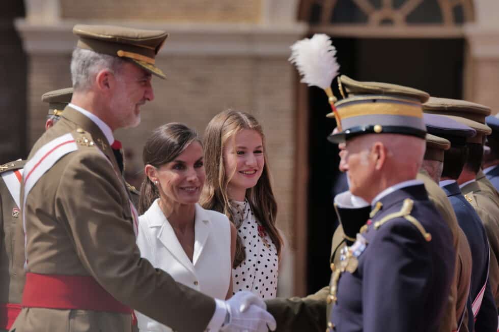 La reina Letizia ha formado parte del acto en la academia militar de zaragoza