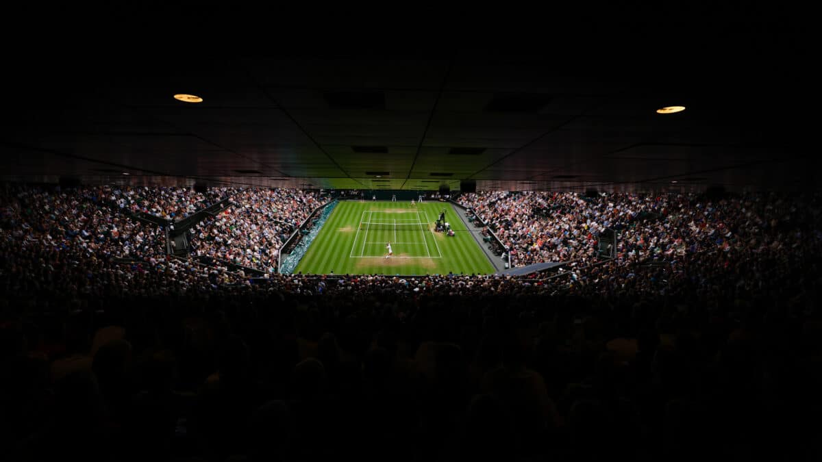 Pista central de Wimbledon durante el torneo de 2023
