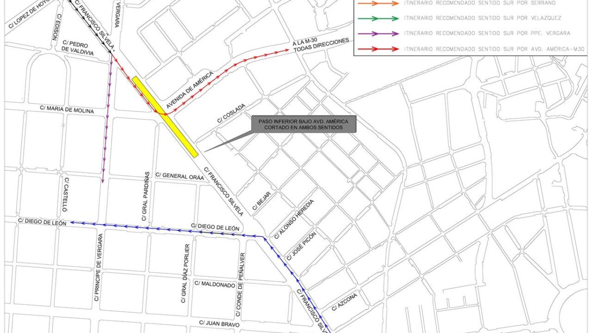 El túnel de Francisco Silvela se cerrará en agosto por obras en la estación de Avenida de América