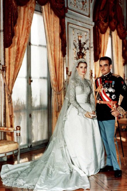 Grace Kelly el día de su boda con Raniero de Mónaco