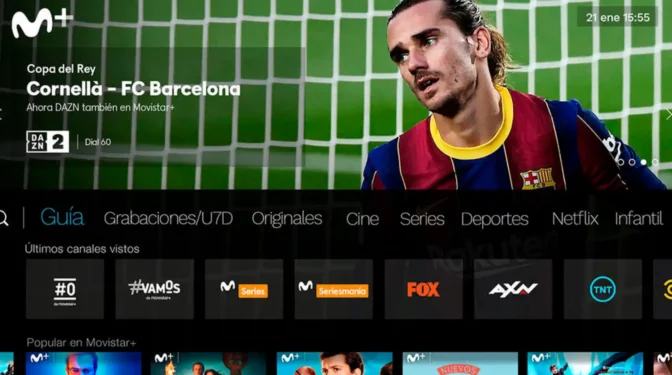 Movistar relanza Movistar Plus+ y ofrecerá dos partidos de fútbol cada jornada por 14 euros al mes