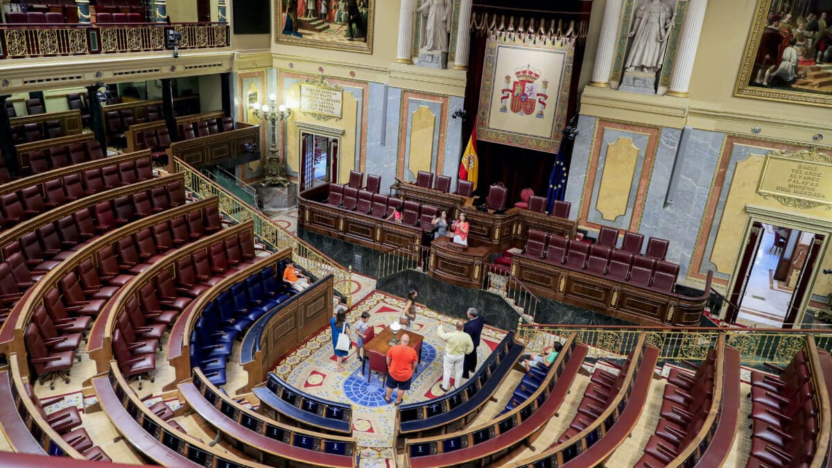 Vista del hemiciclo del Congreso de los Diputados