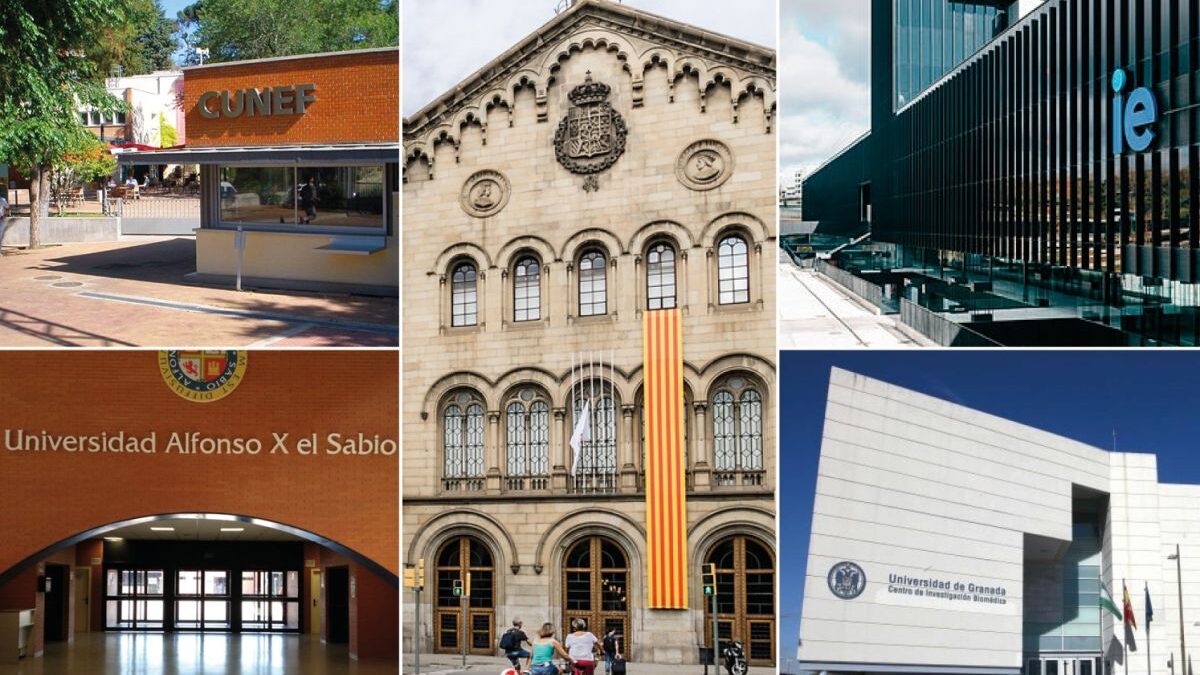 Mosaico de fachadas de varias universidades españolas