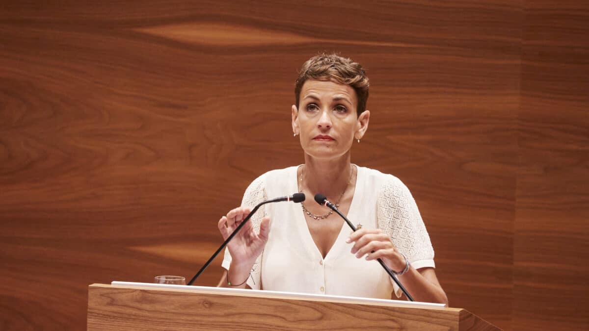 La candidata del PSN a la Presidencia del Gobierno de Navarra, María Chivite