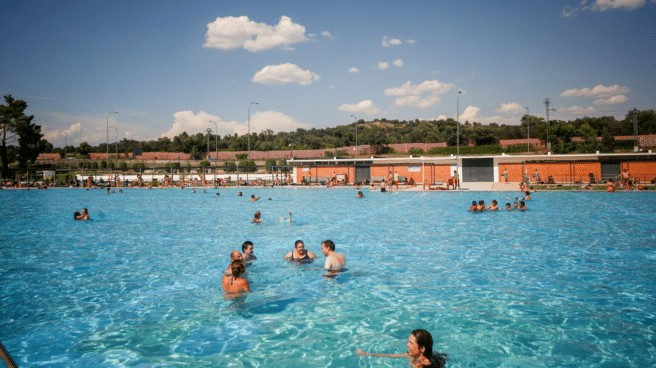 Vistas de una piscina de la Comunidad de Madrid, que estará abierta hasta el sábado 9 de septiembre de 2023