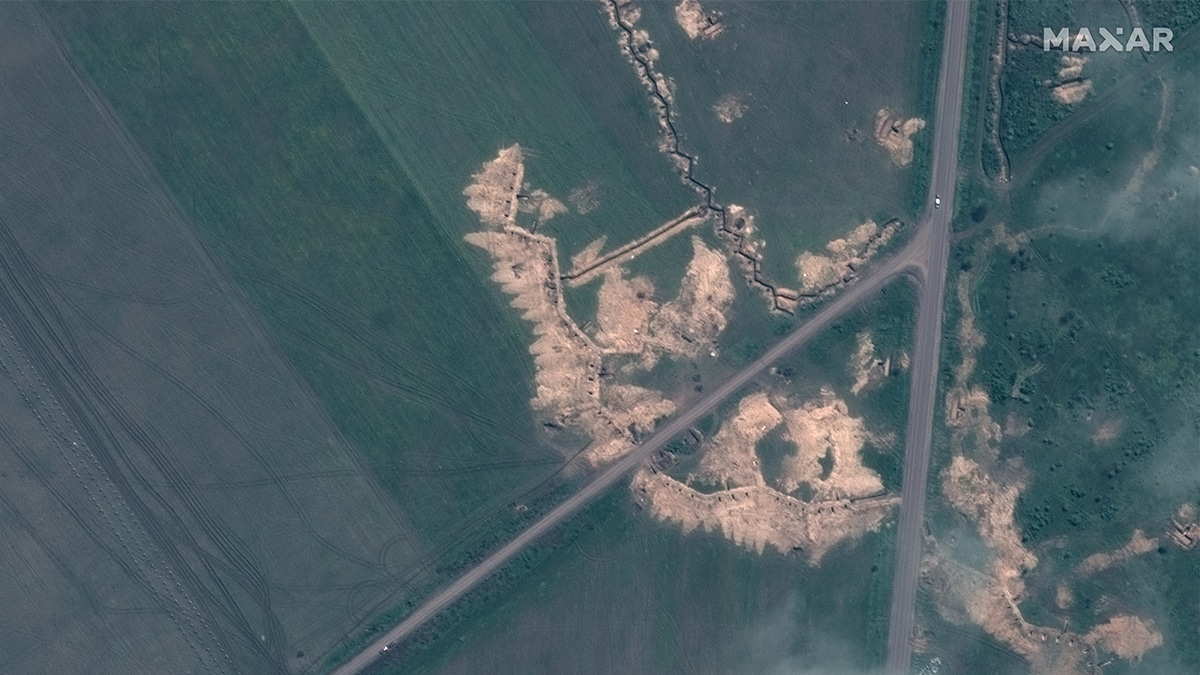 Zona de defensa de las fuerzas rusas con los llamados dientes de dragón