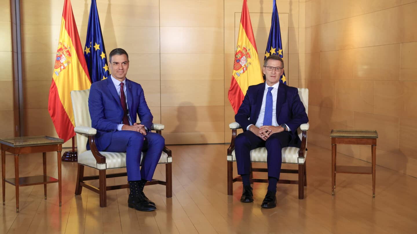 Sánchez y Feijóo, en el Congreso.