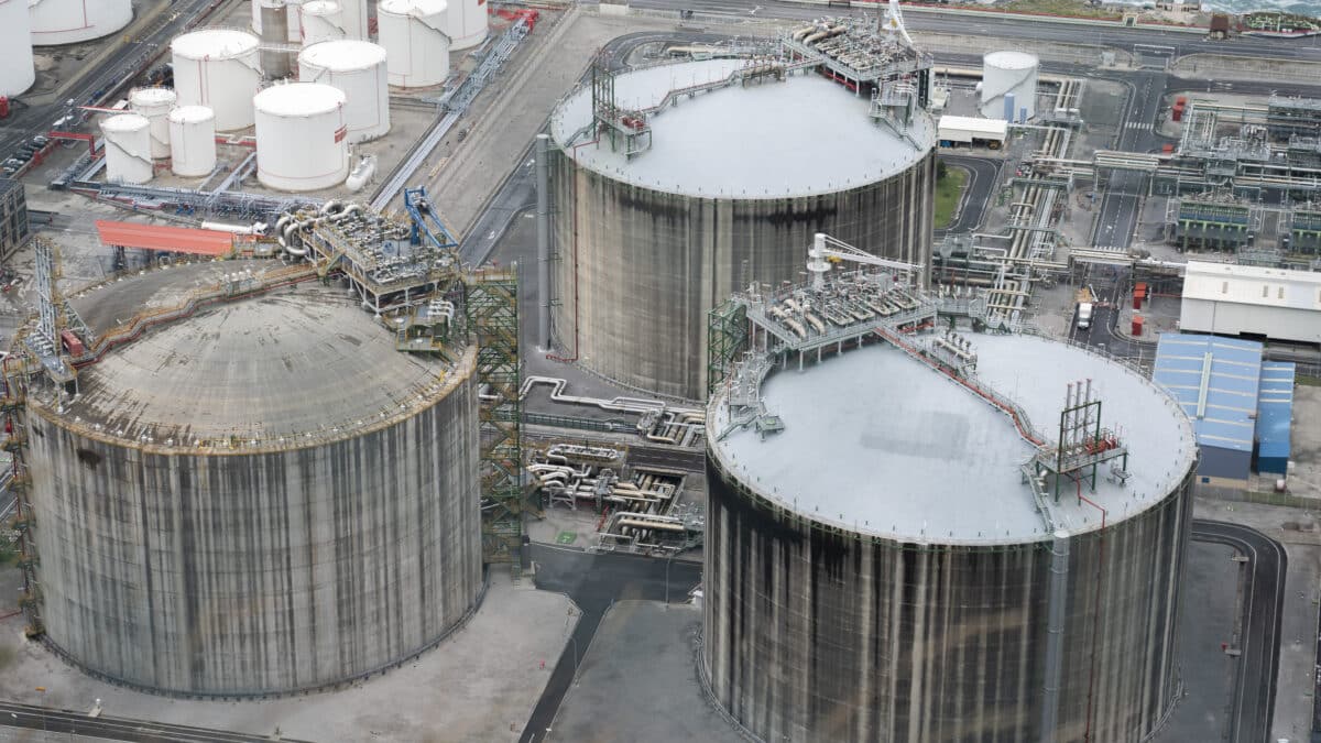 Vista de la planta regasificadora de la Bahía de Bizkaia Gas (BBG)