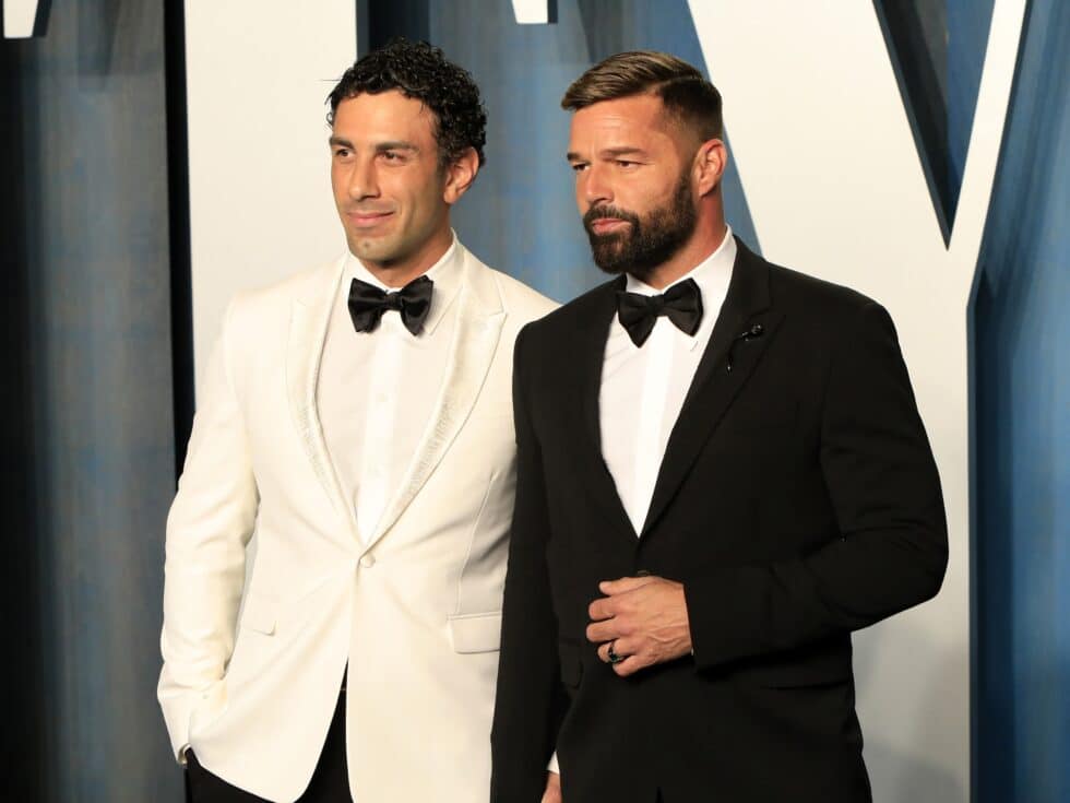 Jwan Yosef y Ricky Martin antes de su ruptura, en la fiesta de Vanity Fair de después de los Oscar 2023