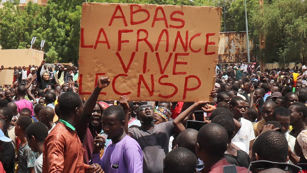 Manifestación a favor del golpe en Níger