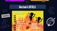 Dos guardias civiles en llamas, cartel anunciador del 'Día del Inútil' en Etxarri Aranatz