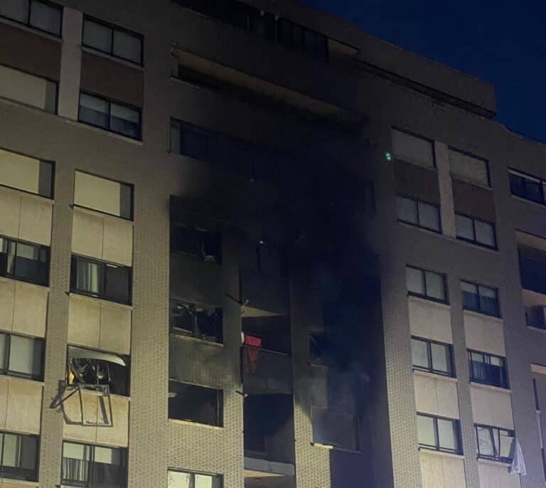 Ocho hospitalizados por la explosión en un edificio en Valladolid