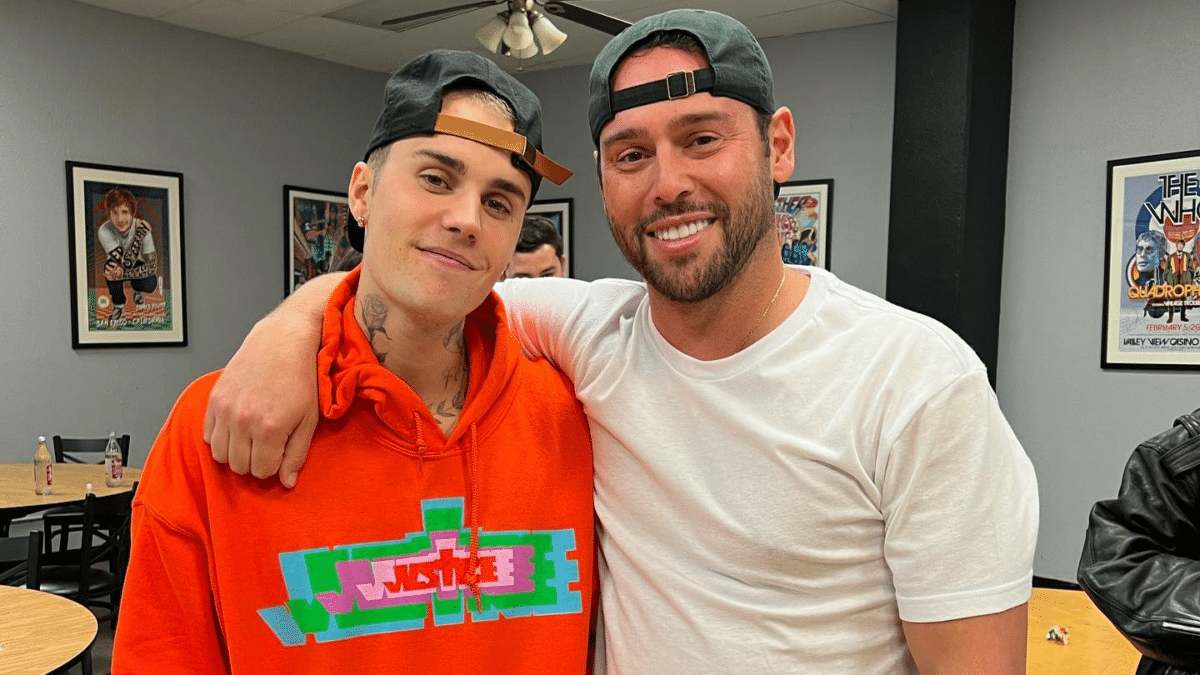 Una de las últimas fotos de Justin Bieber y Scooter Braun, de febrero de 2022