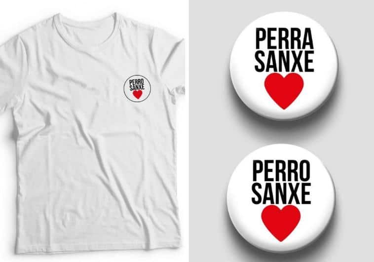 Merchandising de 'Perro Sanxe' a la venta en la página web de la tienda del PSOE