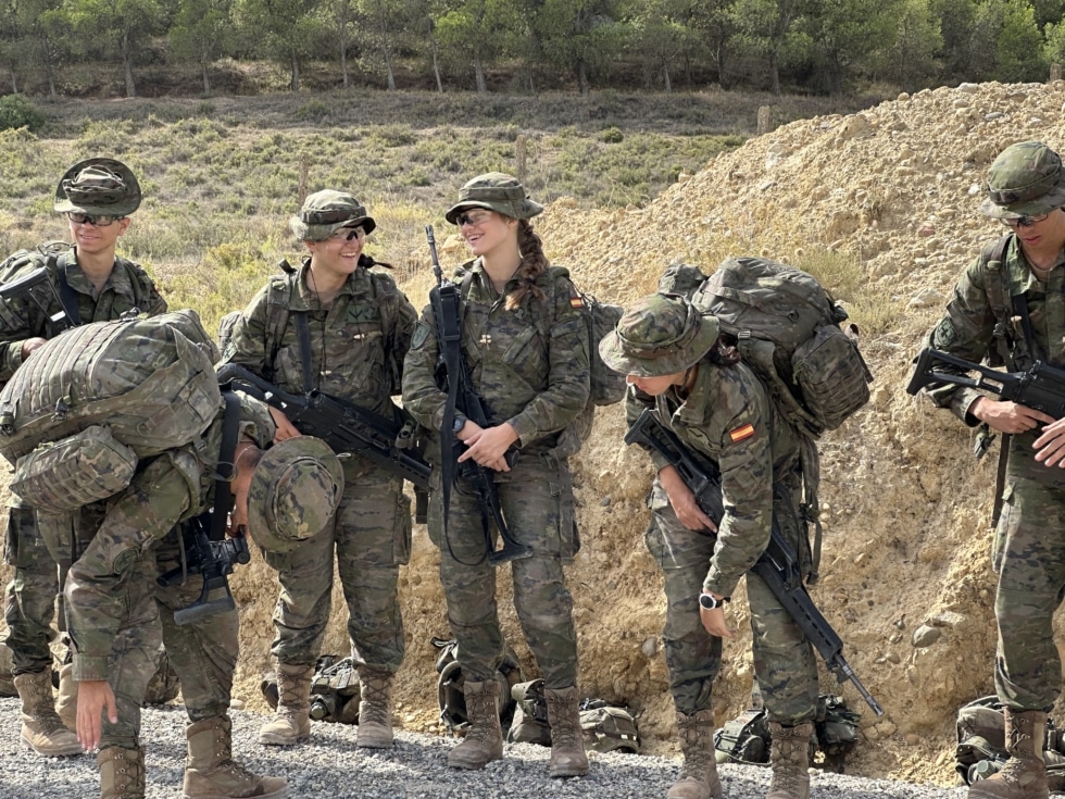 La princesa Leonor en su instrucción militar en Zaragoza