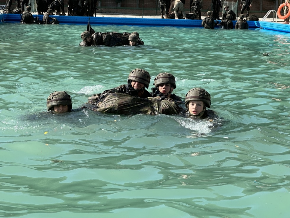 La princesa Leonor en su instrucción militar en Zaragoza