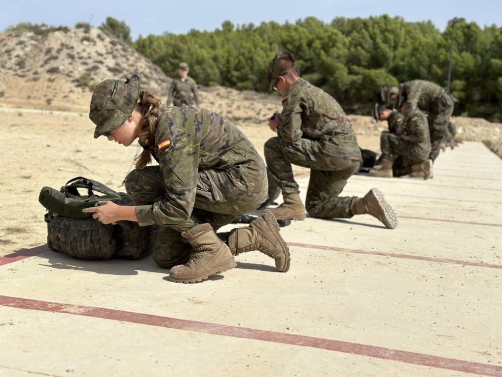 La princesa Leonor en su instrucción militar en Zaragoza