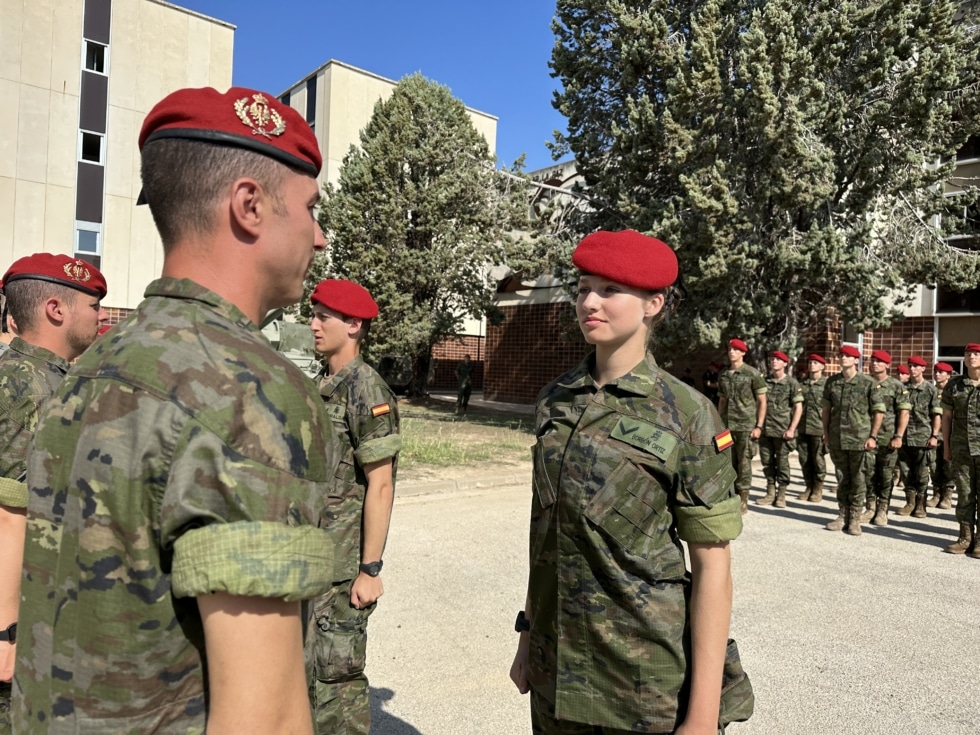 La princesa Leonor en su instrucción militar en Zaragoza