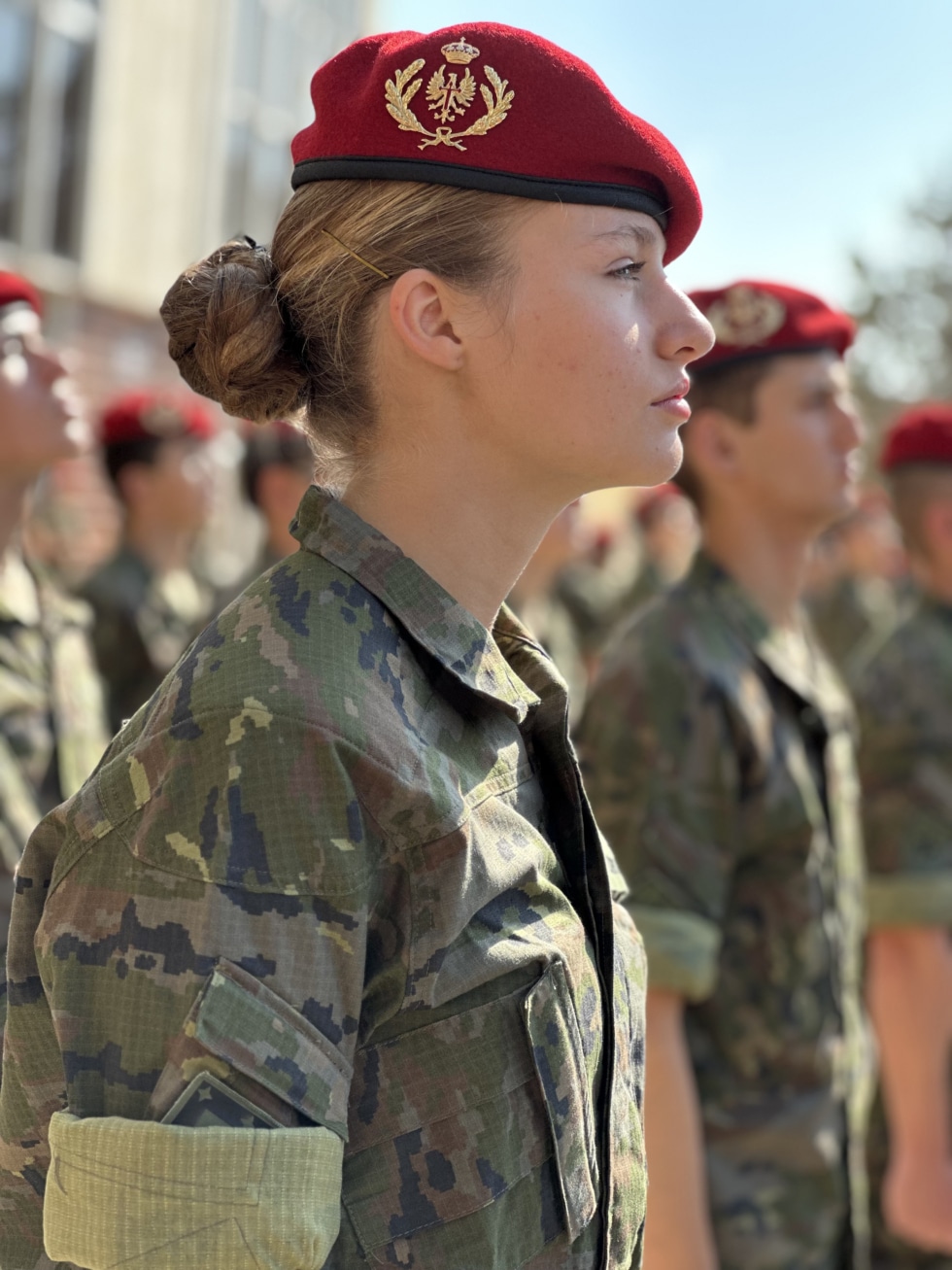 La princesa Leonor en su instrucción militar en Zaragoza