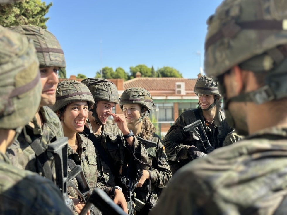 La princesa Leonor en su instrucción militar en Zaragoza