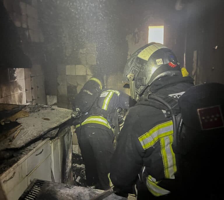 Diez personas resultan heridas tras un incendio en San Sebastián de los Reyes