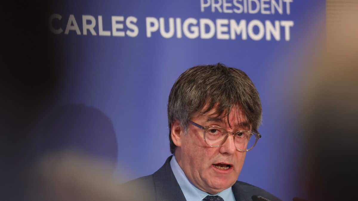 Comparecencia de Carles Puigdemont en Bruselas.