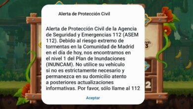 Así ha sonado la Alerta del 112 en los teléfonos móviles