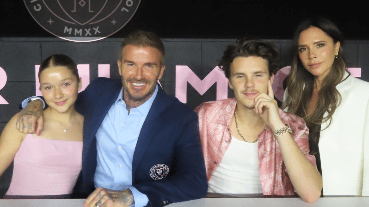 Los Beckham en el estadio del Inter de Miami