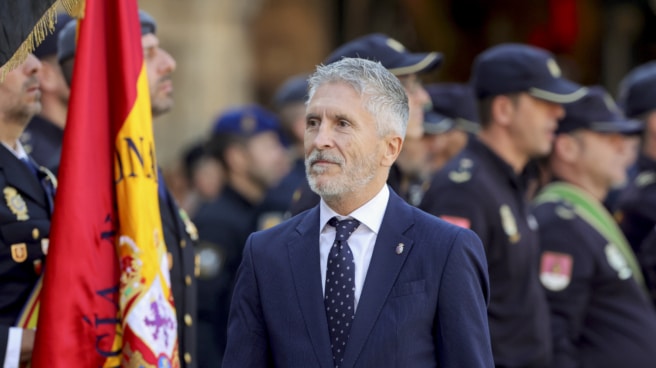 El ministro del Interior, Fernando Grande-Marlaska, en Salamanca. El ministro del Interior, Fernando Grande-Marlaska, en Salamanca.