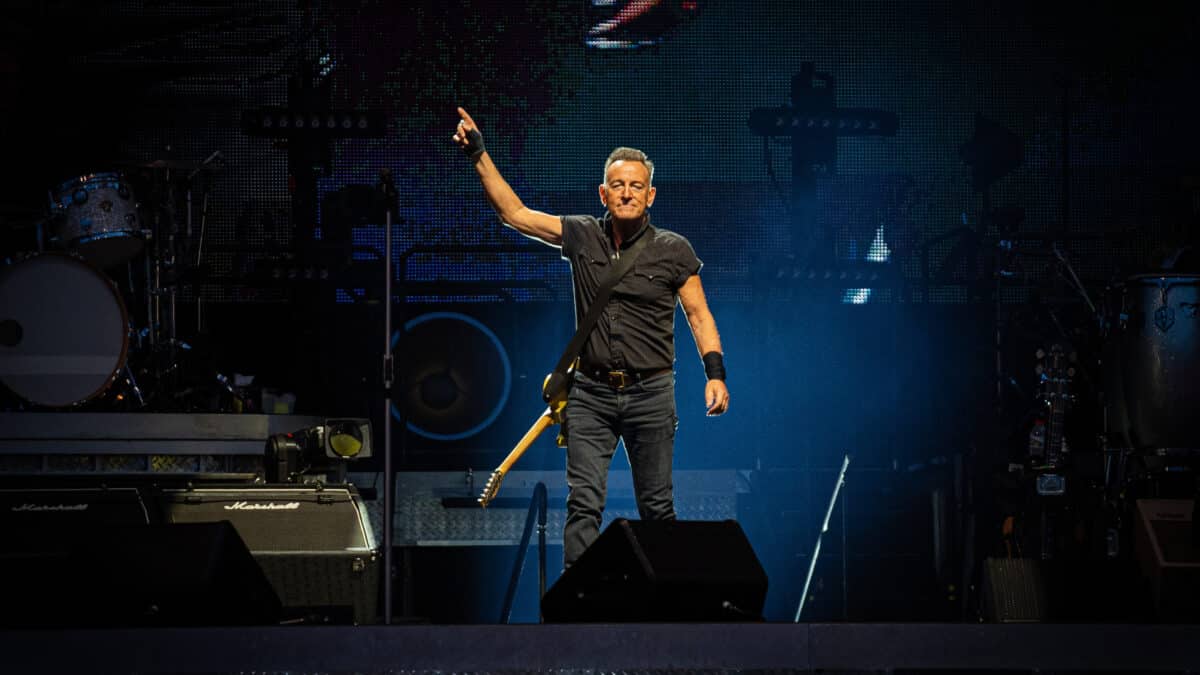 El cantante Bruce Springsteen actúa en el Estadi Olímpic Lluís Companys de Barcelona