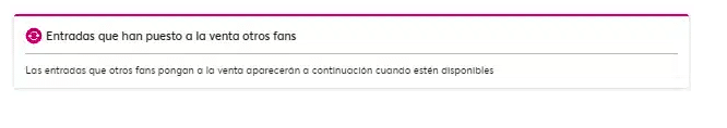 El indicativo rosa de las entradas Fan to Fan, un servicio de reventa que abre Ticketmaster tras la locura de las entradas de Taylor Swift 