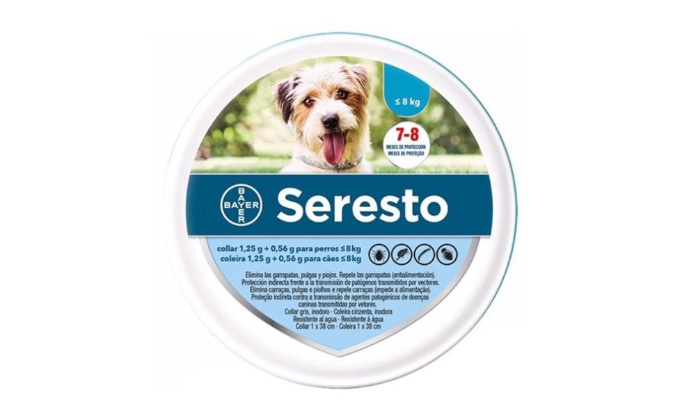 Collar antiparásito Bayer Seresto para perros pequeños