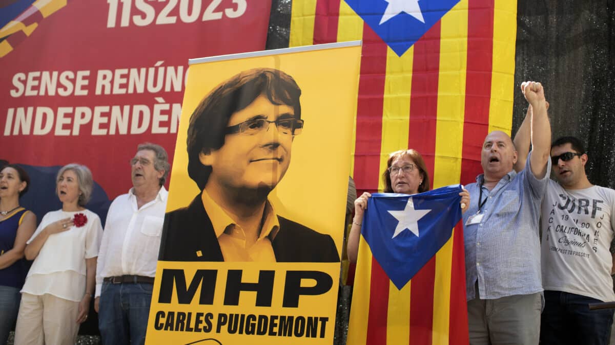 Carles Puigdemont en una imagen del independentismo